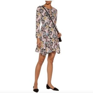 NWOT A.L.C. Walter Floral Pleated Long Sleeve Dress